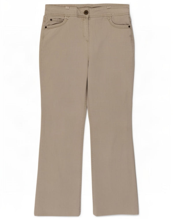 Marks & Spencer Damen Bootcut Freizeithose UK 14 Medium W32 L27 Beige