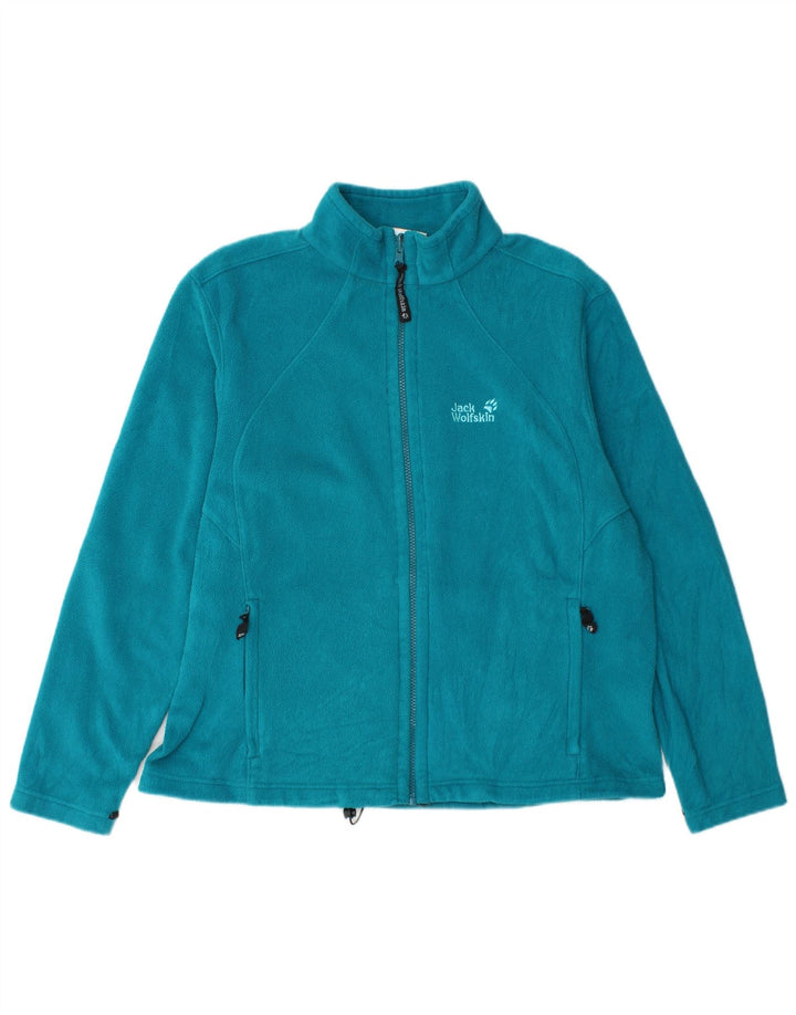 JACK WOLFSKIN Womens Fleece Jacket UK 22/24 2XL Blue Polyester