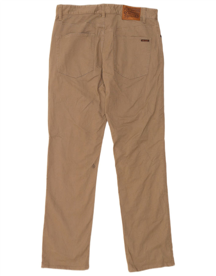Volcom Herren Solver Straight Freizeithose W32 L32 Beige Baumwolle