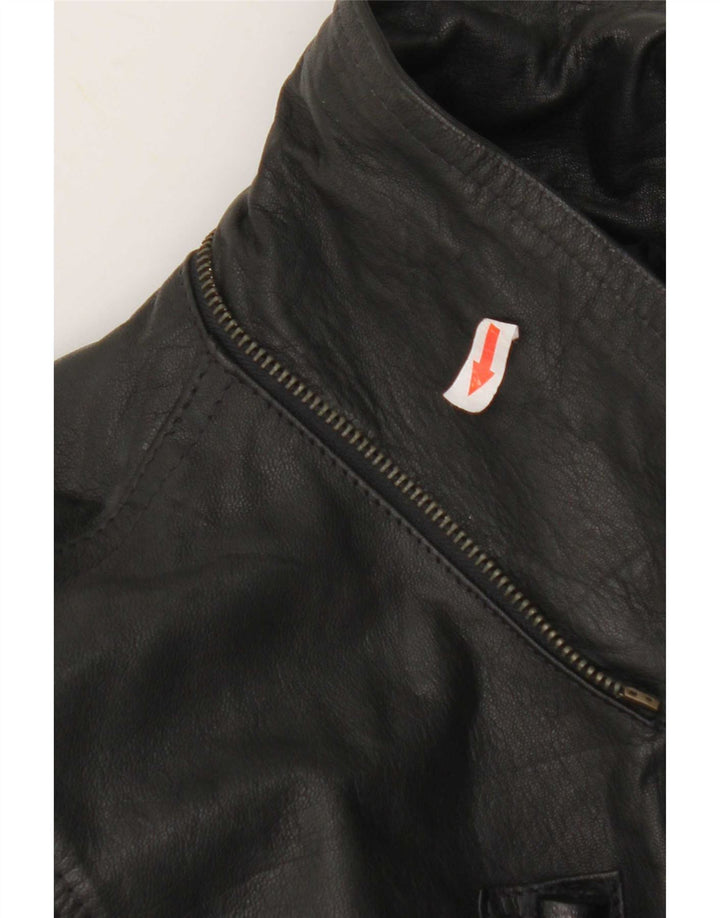 Vintage Herren Duffle Lederjacke UK 42 XL Schwarz