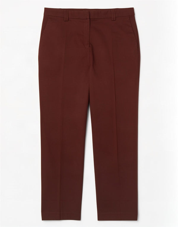 Marks & Spencer Damen Gerade Chinohose UK 14 Large W34 L30 Braun
