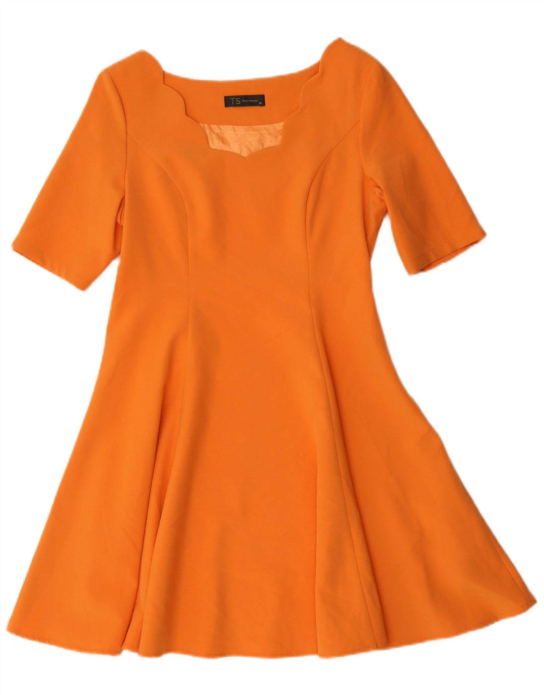 Vintage Damen A-Linie Kleid UK 12 Medium Orange