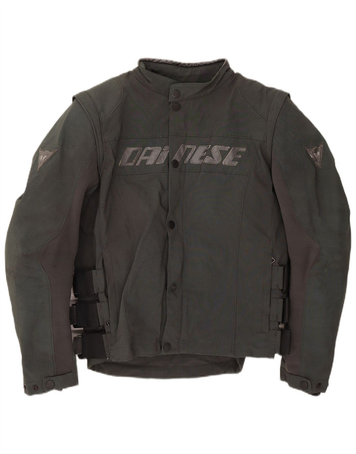 Dainese Herren Graphic Racer Jacke IT 52 Großes graues Colourblock-Nylon