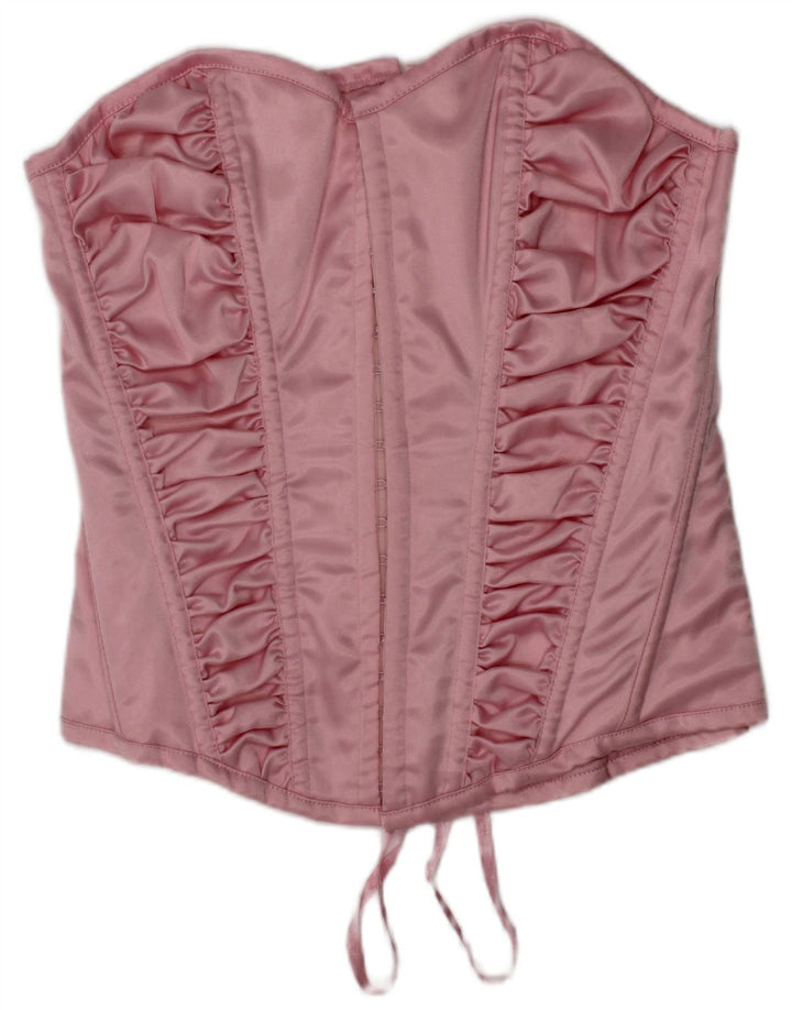 Ann Summers Damen-Korsettoberteil mit Rüschen, trägerlos, UK 12, Mittelrosa, Polyester