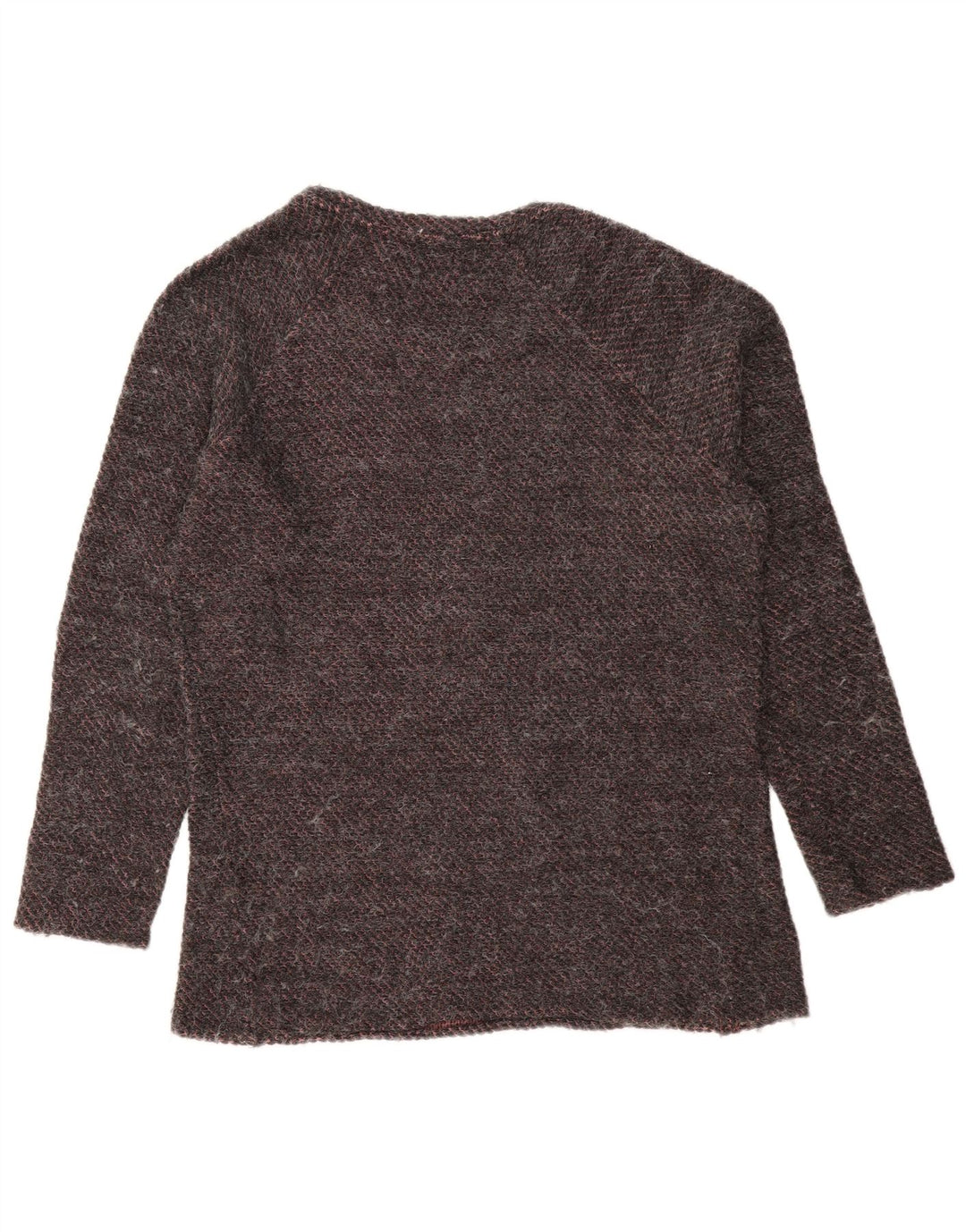 Zara Herren-Pullover mit U-Boot-Ausschnitt, mittelgrau, gestreift, Acryl