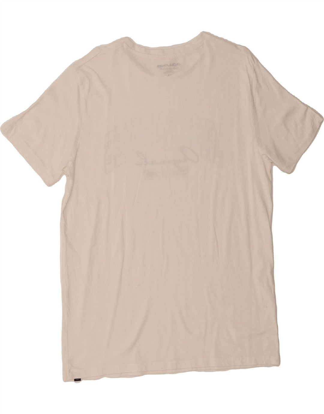 JACK & JONES Mens Graphic T-Shirt Top Large White Cotton Vintage Jack & Jones and Second-Hand Jack & Jones from Messina Hembry 