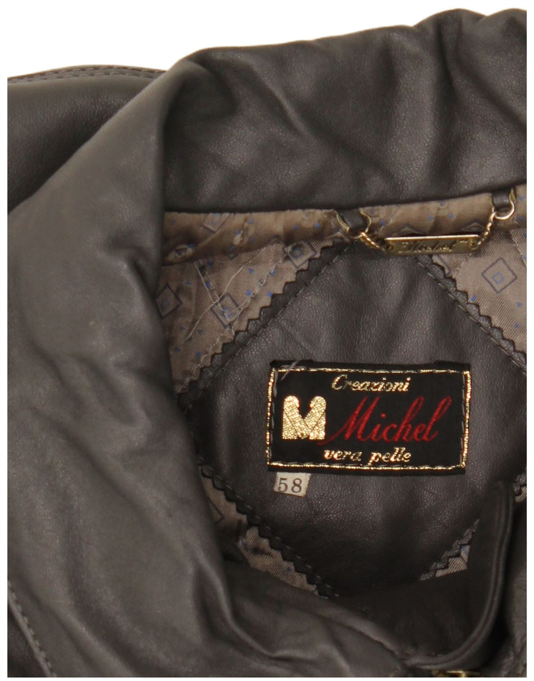 Michel Herren Lederjacke IT 58 4XL Graues Leder