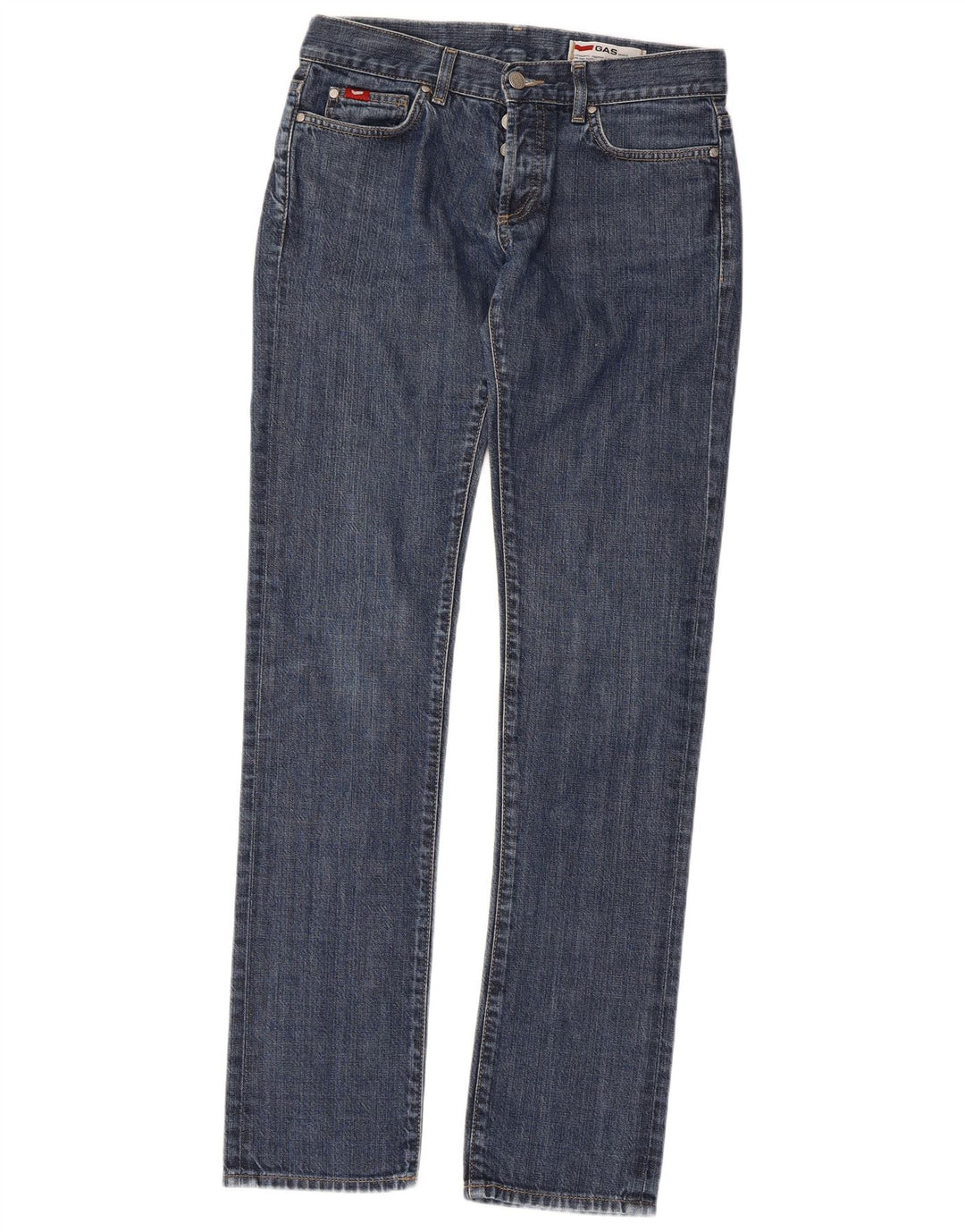 GAS Damen Slim Jeans W28 L34 Blaue Baumwolle