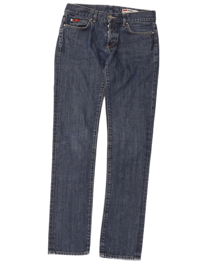 GAS Damen Slim Jeans W28 L34 Blaue Baumwolle