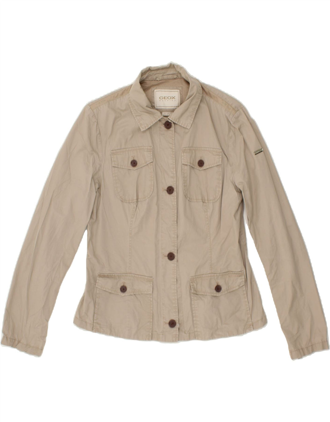 GEOX Womens Utility Jacket UK 14  Large Grey Cotton Vintage Geox and Second-Hand Geox from Messina Hembry 