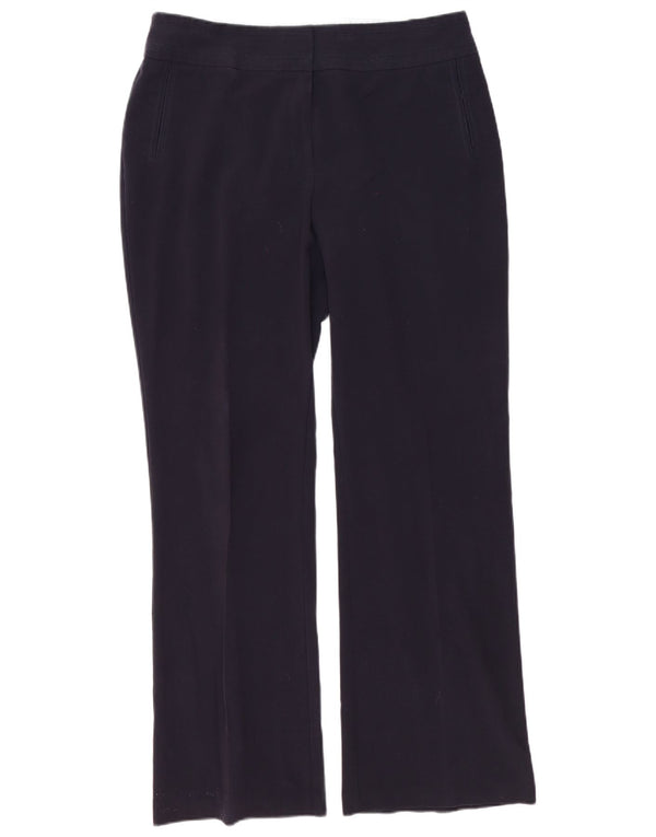 Marks & Spencer Womens Casual Trousers UK 16 Large W36 L34 Navy Blue