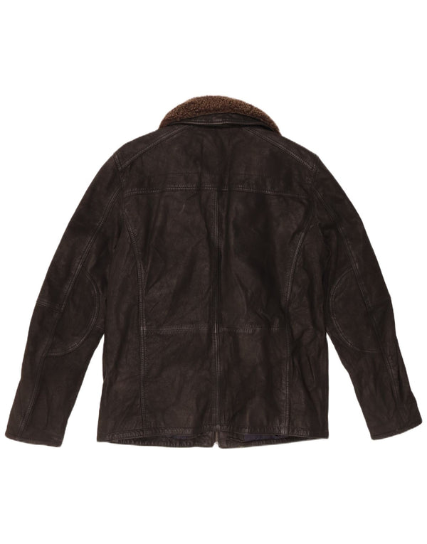 Vintage Herren Lederjacke UK 40 Large Schwarz