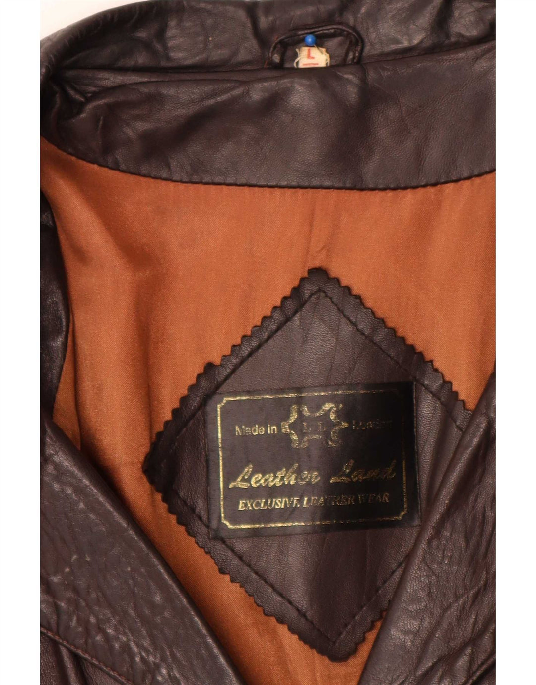 Vintage Damen Ledermantel UK 14 Groß Braun