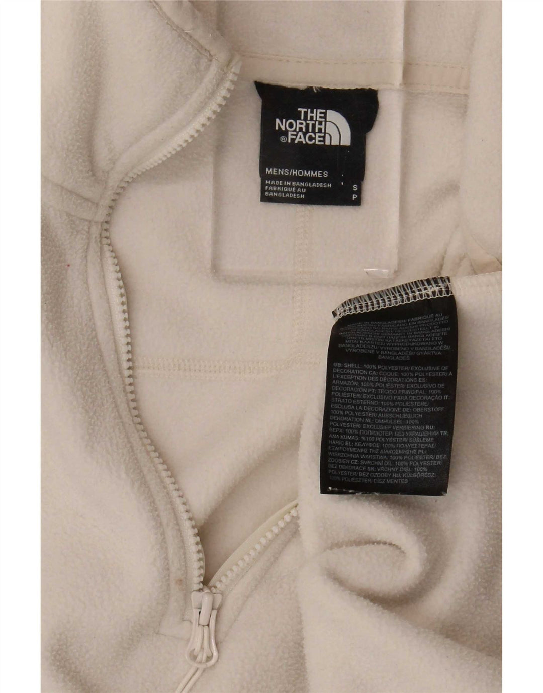 The North Face Herren-Fleecepullover mit Reißverschluss am Hals, Größe S, Beige, Polyester