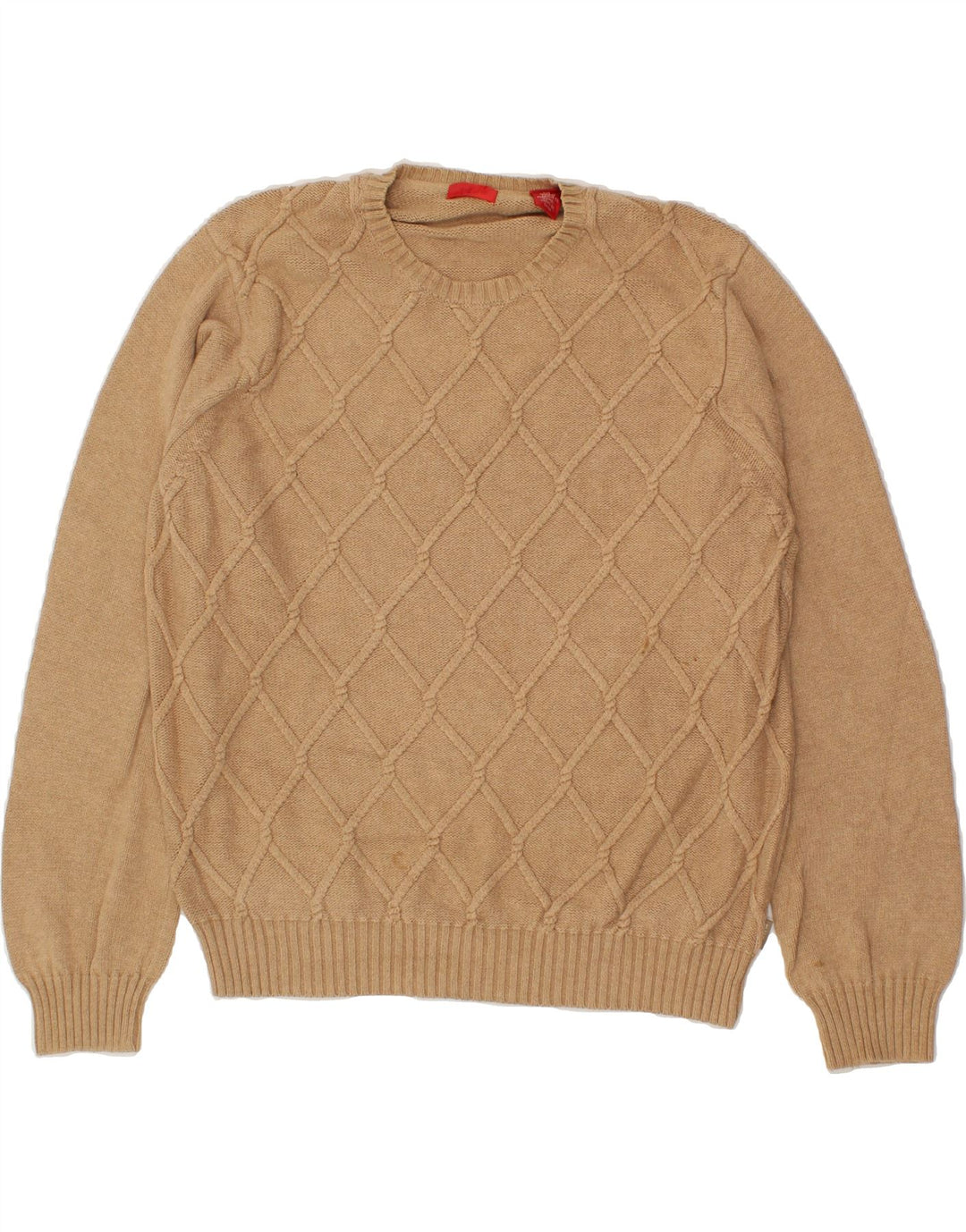 IZOD Mens Crew Neck Jumper Sweater Large Beige Vintage Izod and Second-Hand Izod from Messina Hembry 