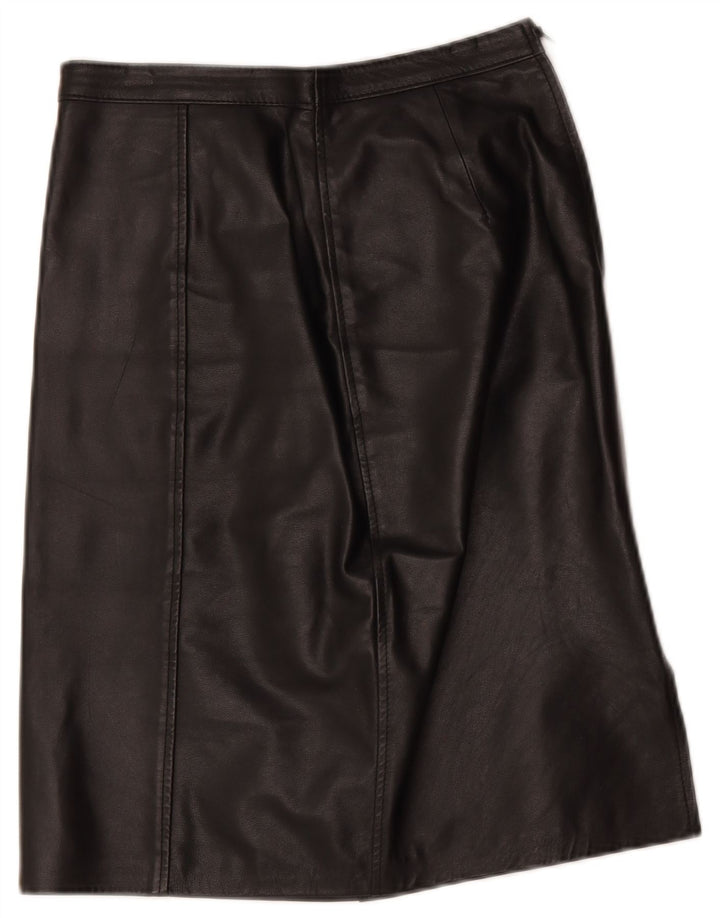Vintage Damen Lederrock W28 Medium Schwarz