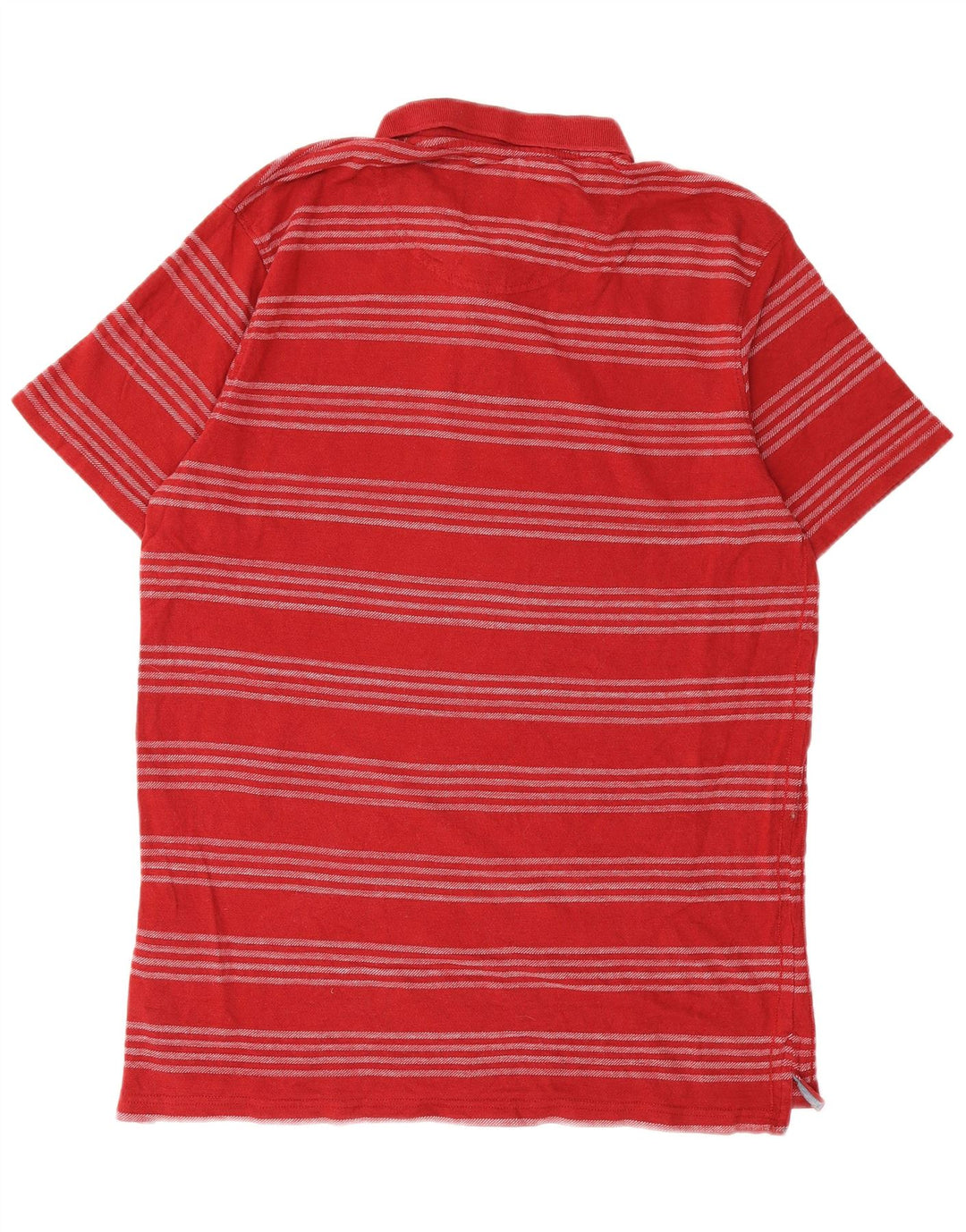 Weird Fish Herren-Poloshirt, groß, rot gestreift, Baumwolle