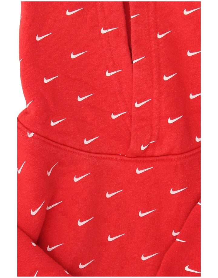 Nike Jungen Kapuzenpullover, 6–7 Jahre, rote Baumwolle