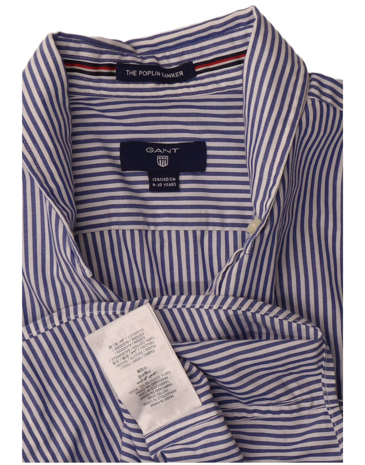 GANT Boys Shirt 9-10 Years Blue Pinstripe Cotton