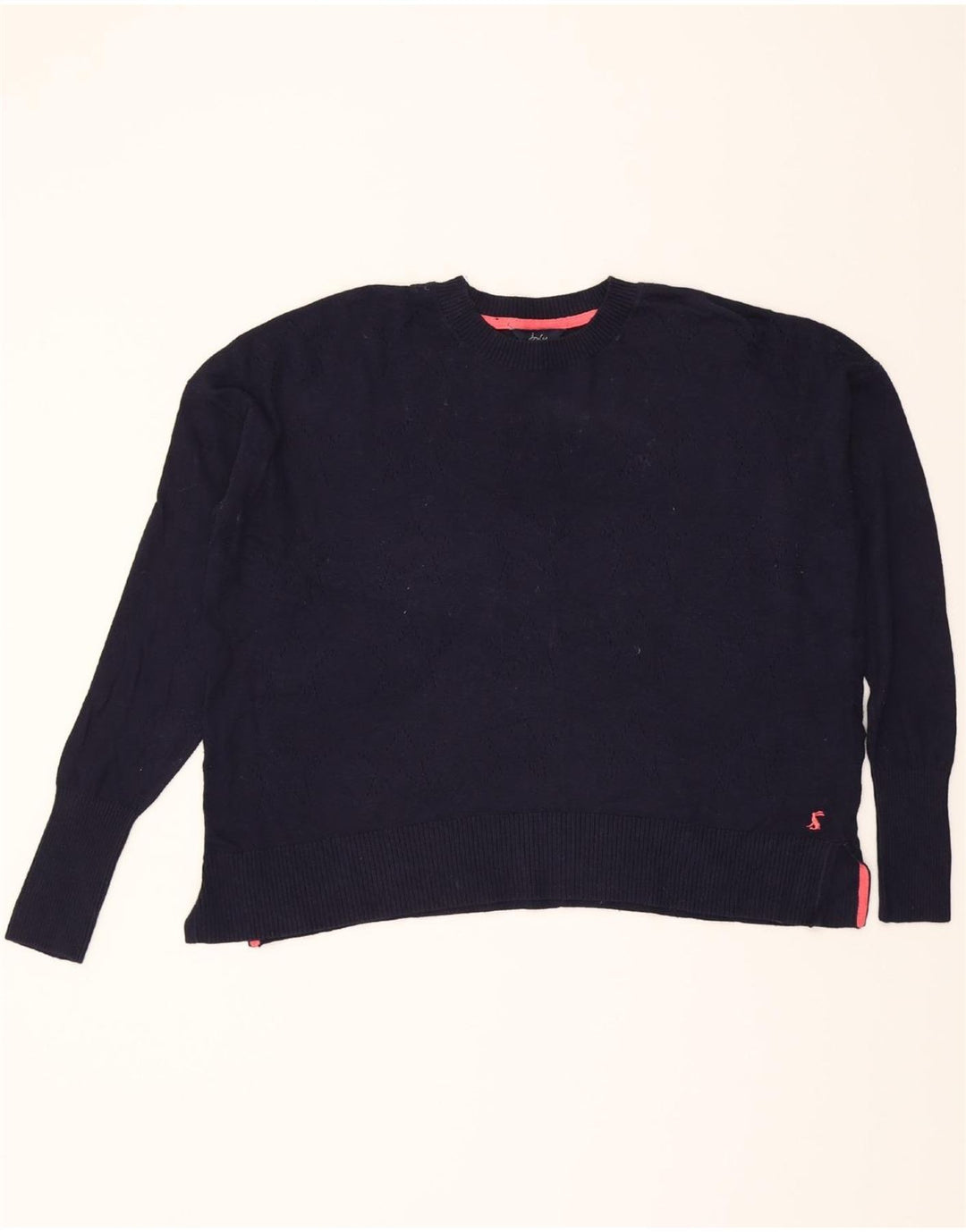 JOULES Womens Oversized Crew Neck Jumper Sweater UK 12 Medium Navy Blue Vintage Joules and Second-Hand Joules from Messina Hembry 
