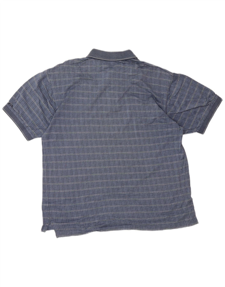 IZOD Herren-Poloshirt, groß, blau kariert, Baumwolle