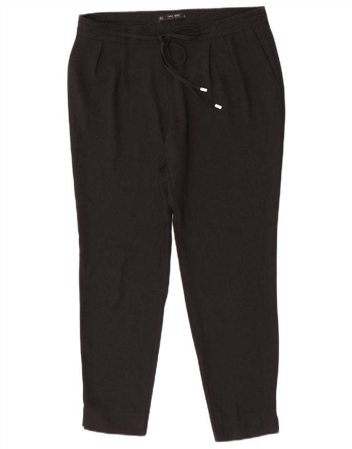 Zara Slim Chino-Hose für Damen, Größe S, W30, L27, Schwarz, Polyester