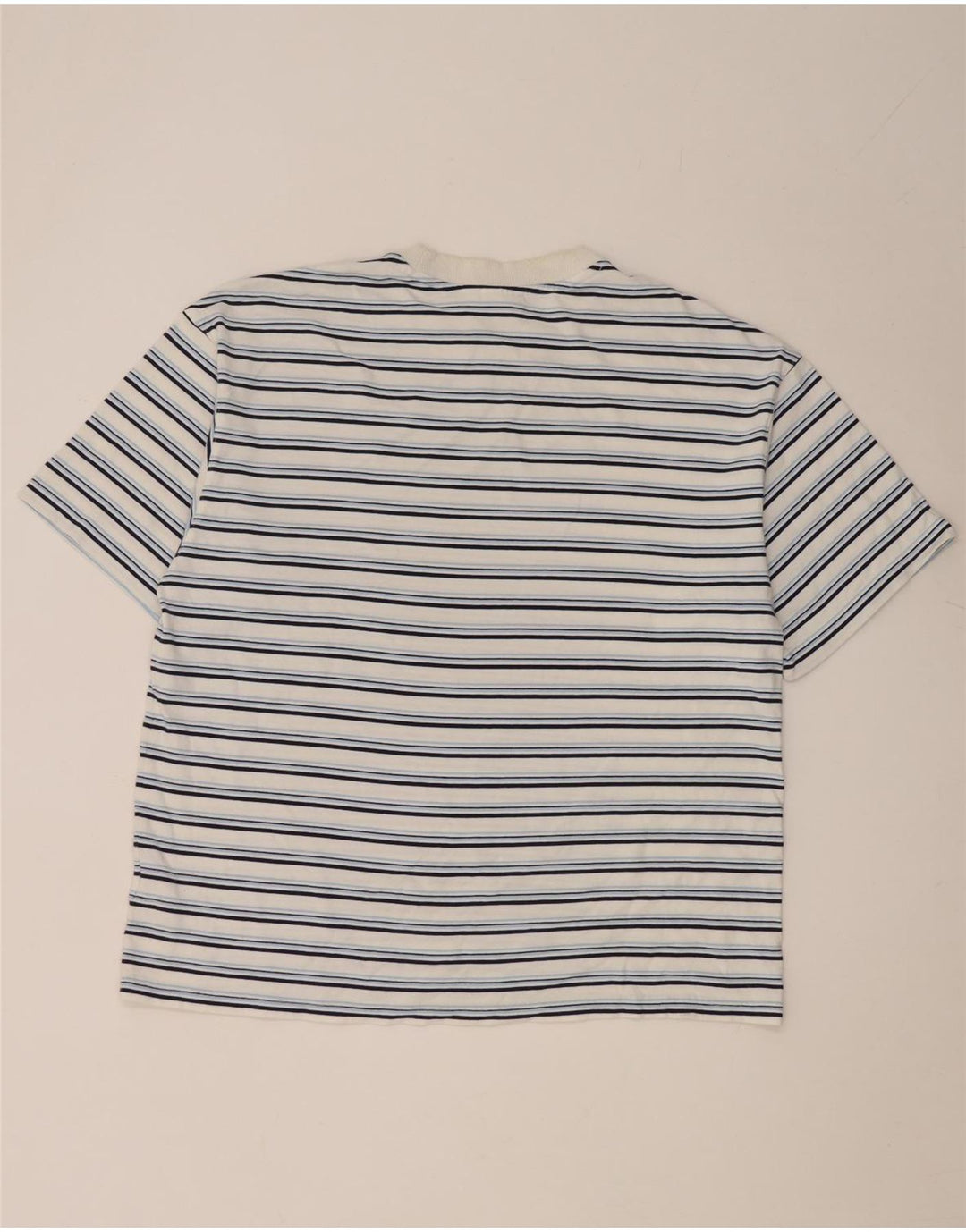 Adidas Herren T-Shirt Top XL weiß gestreift aus Baumwolle