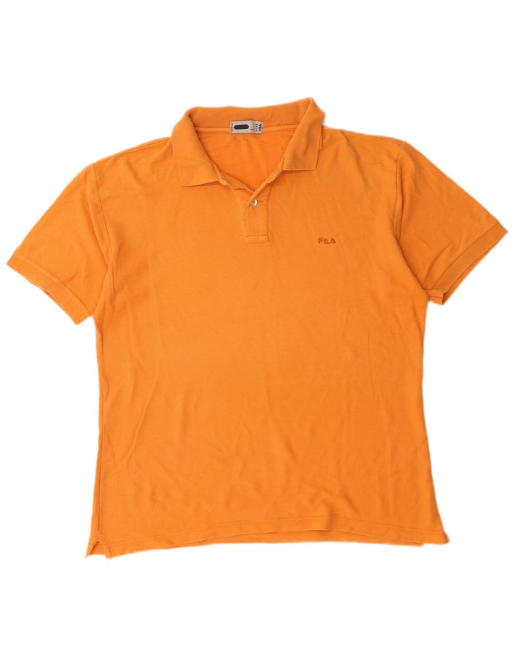 Fila Herren Poloshirt IT 50 Mittelorange Baumwolle