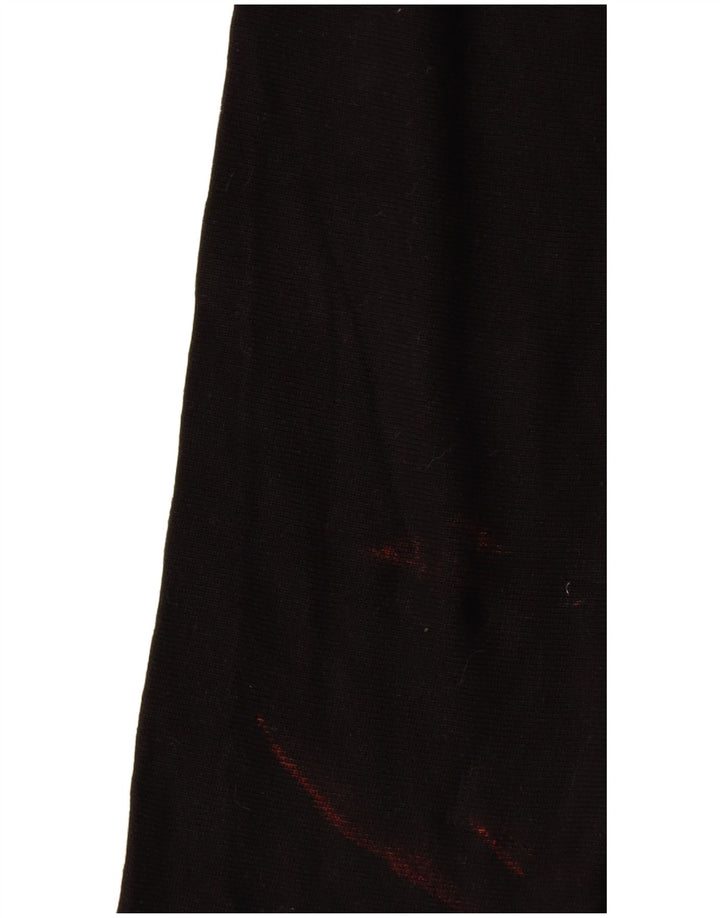 Zara Herren-Pullover, kurzärmelig, Knopfkragen, Größe L, Schwarz