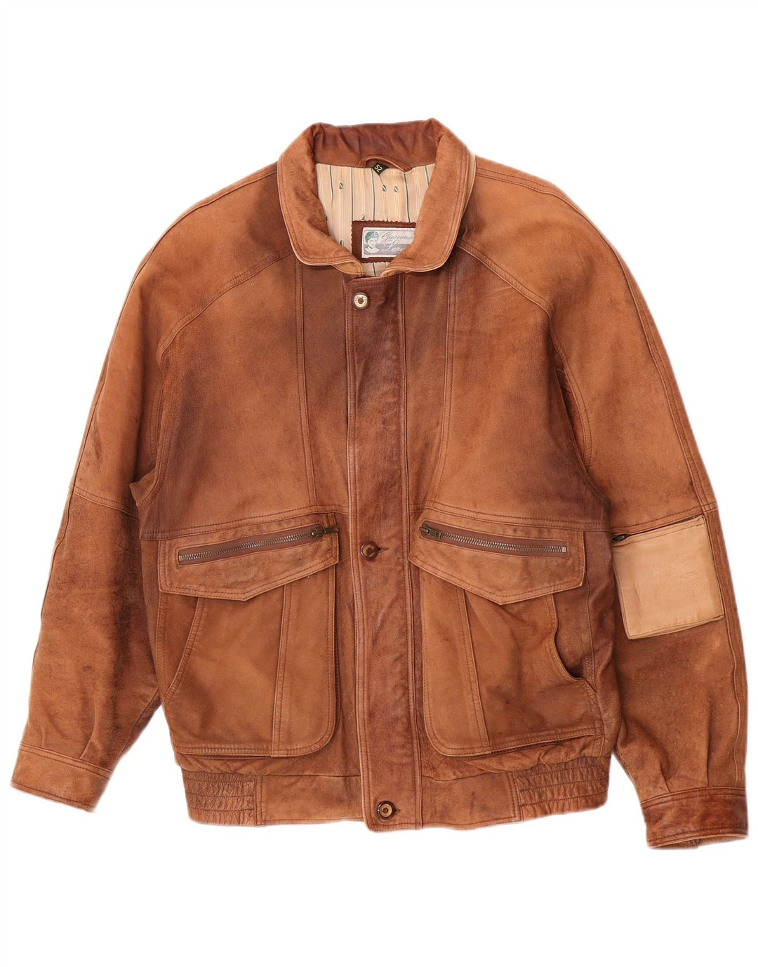 Giaccomo Larusso Herren Lederjacke IT 52 XL Braunes Leder