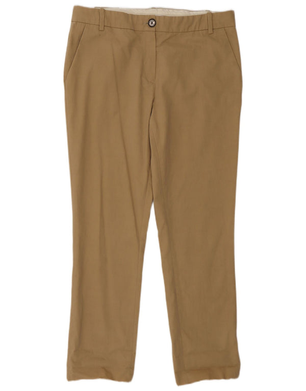 Lacoste Damen gerade Chinohose Größe 40 Medium W30 L28 Beige Baumwolle