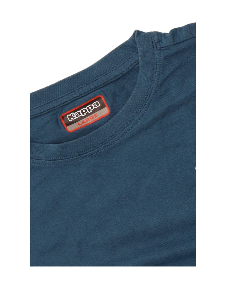 KAPPA Mens T-Shirt Top Large Blue Vintage Kappa and Second-Hand Kappa from Messina Hembry 