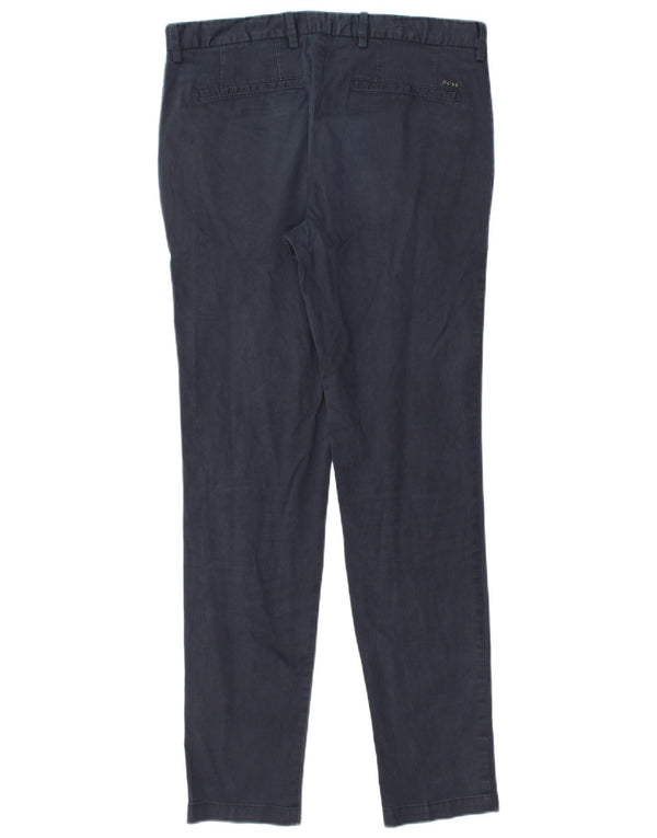 Hugo Boss Herren Slim Chinohose IT 48 Medium W32 L32 Marineblaue Baumwolle
