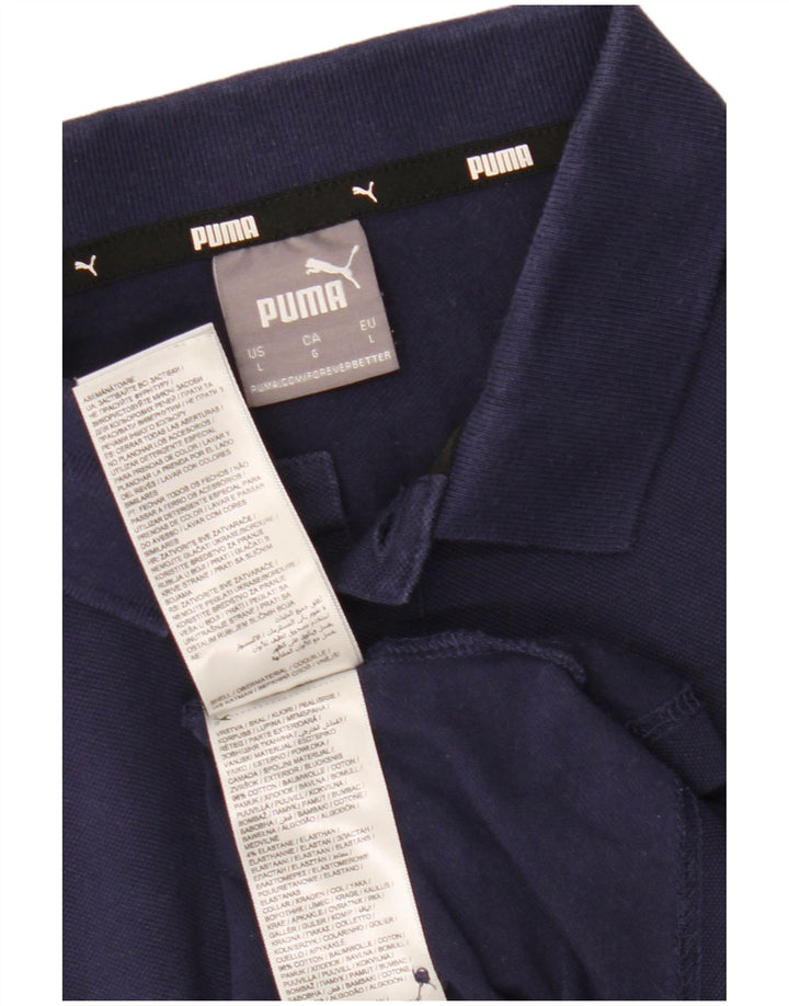 Puma Herren-Poloshirt, groß, marineblau, Baumwolle