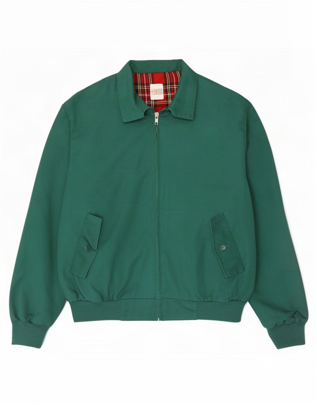 Vintage Herren Bomberjacke UK 40 Großes grünes Polyester