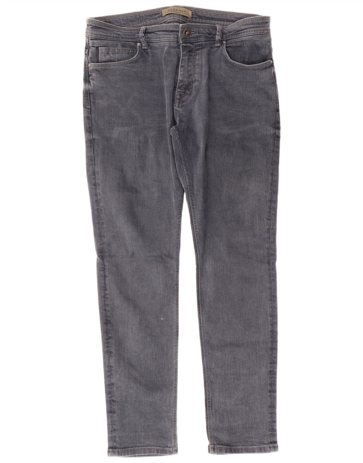 ZARA Herren Slim Jeans EU 44 Large W34 L30 Blaue Baumwolle