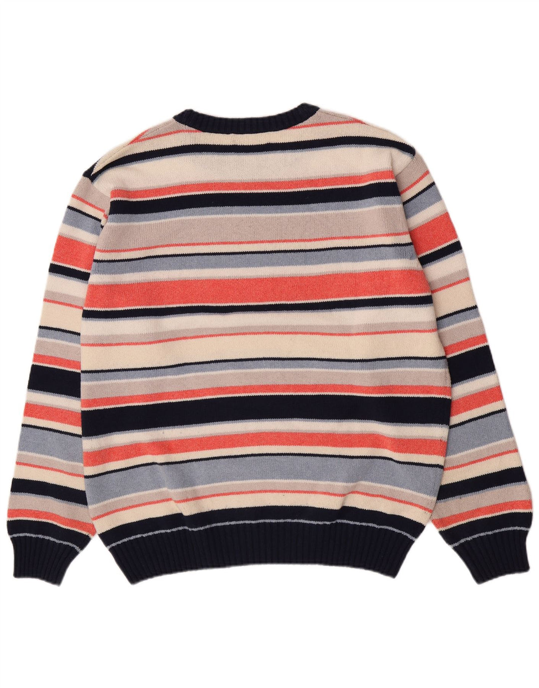 Il Granchio Herren-Pullover mit Rundhalsausschnitt, groß, mehrfarbig gestreift