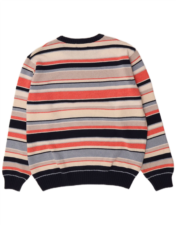 Il Granchio Herren-Pullover mit Rundhalsausschnitt, groß, mehrfarbig gestreift