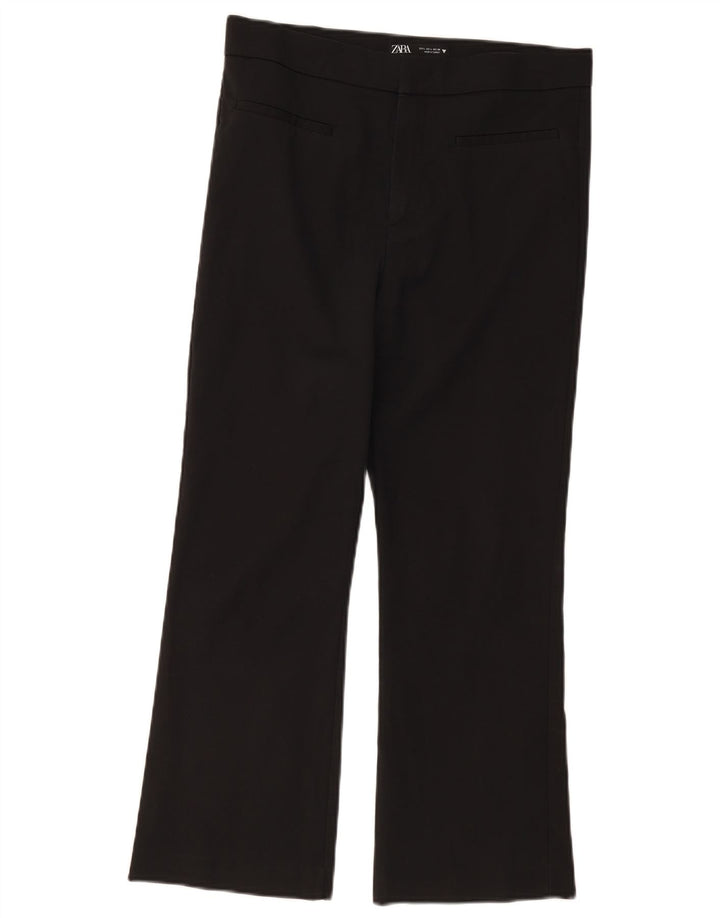 Zara Damen Bootcut-Freizeithose, Größe L, W30, L26, Schwarz