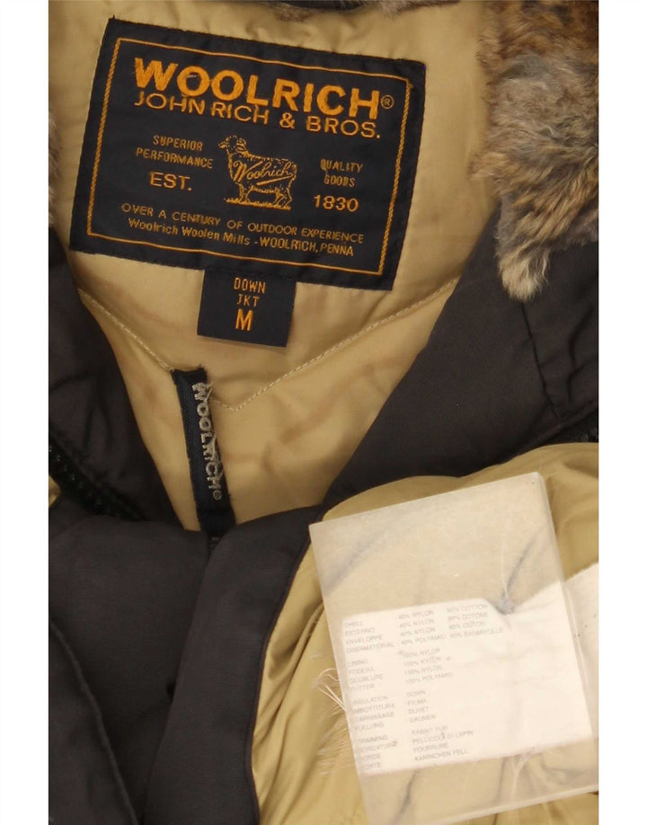 Woolrich Wattierte Damenjacke mit Kapuze, UK 14, Mittelschwarzes Nylon
