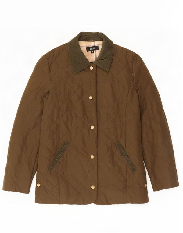 Marks & Spencer Damen Steppjacke UK 12 Medium Khaki Polyester