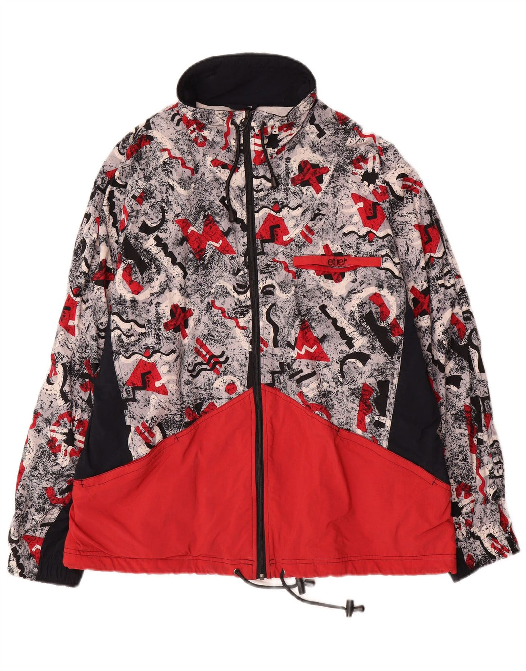 Etirel Herren-Regenjacke mit Kapuze, UK 42, XL, mehrfarbig, Colourblock-Polyamid