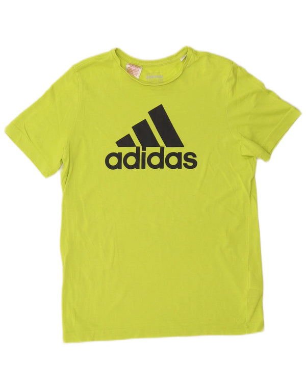 Adidas Jungen Climalite Graphic T-Shirt Top 13–14 Jahre, grüne Baumwolle