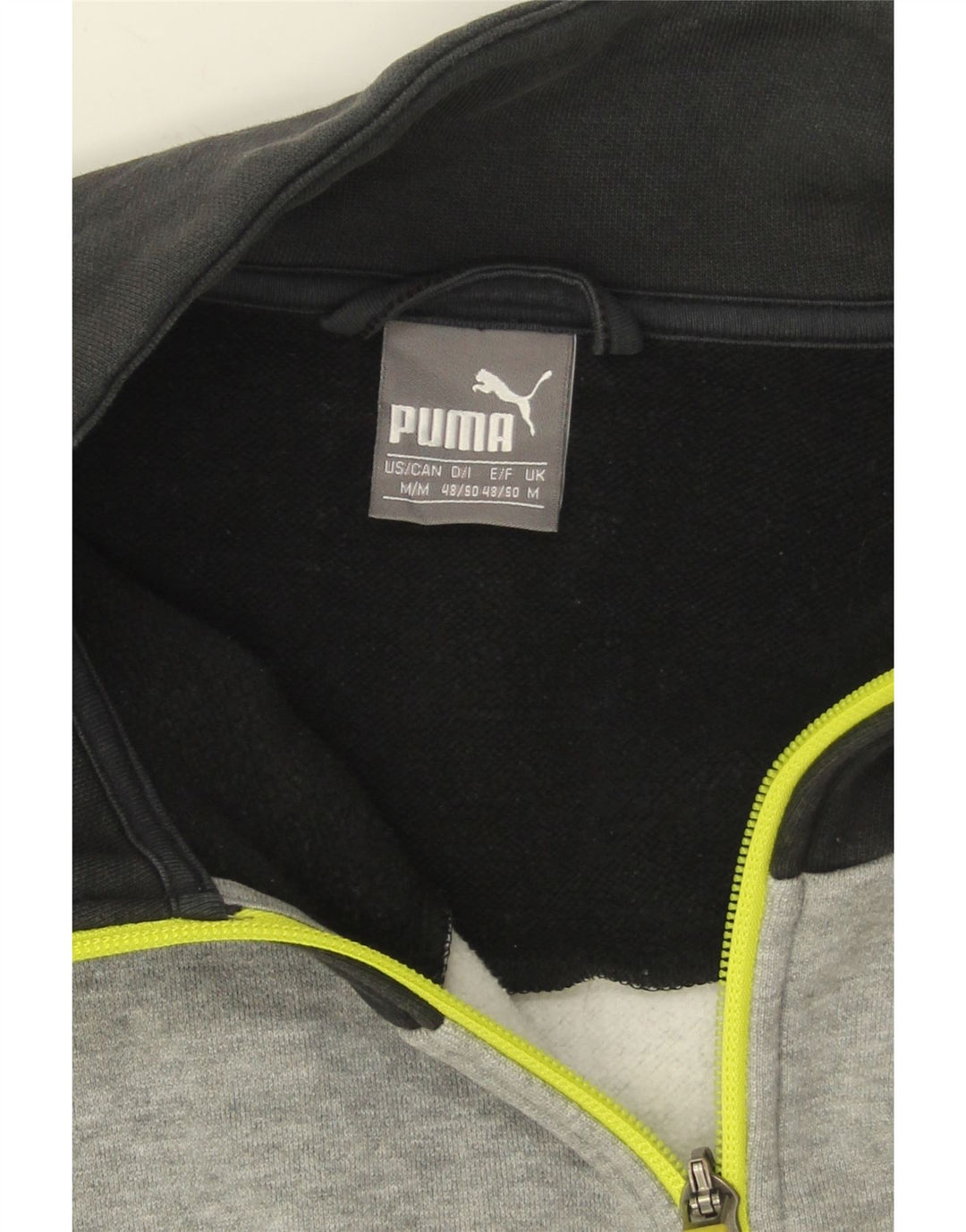 PUMA Mens Graphic Tracksuit Top Jacket Medium Grey Colourblock Cotton Vintage Puma and Second-Hand Puma from Messina Hembry 