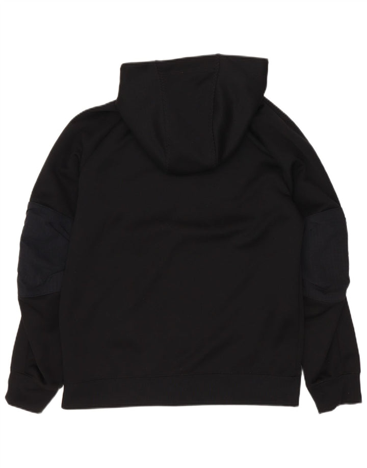 Nike Jungen-Kapuzenpullover mit Reißverschluss, 10–11 Jahre, mittelgroßes schwarzes Polyester