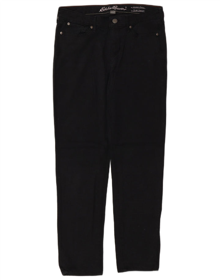 Eddie Bauer Damen leicht kurvige Slim-Jeans US 8 Medium W30 L32 Schwarz