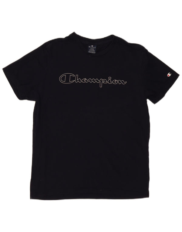 CHAMPION Herren-T-Shirt mit Grafik, groß, marineblau, Baumwolle