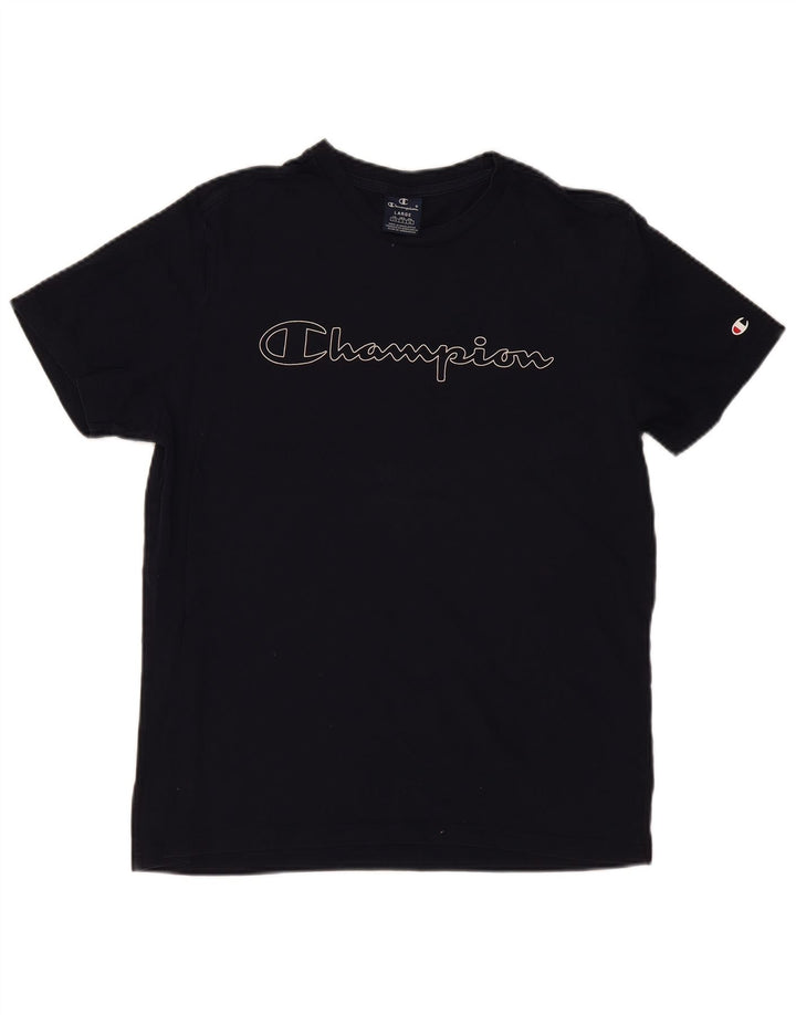 CHAMPION Herren-T-Shirt mit Grafik, groß, marineblau, Baumwolle