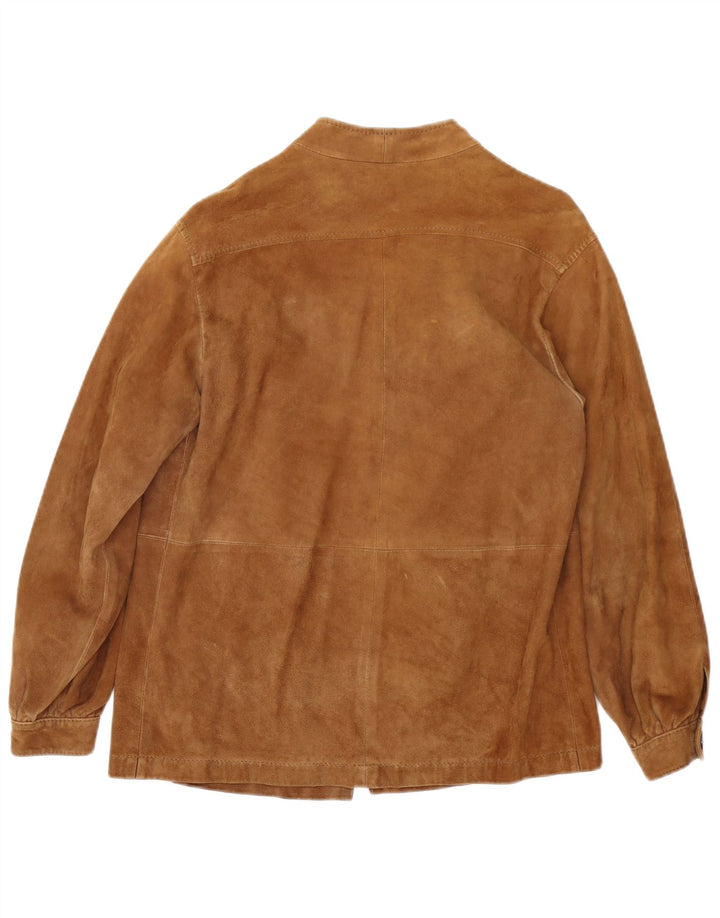 Vintage Damen Wildlederjacke IT 42 Mittelbraun