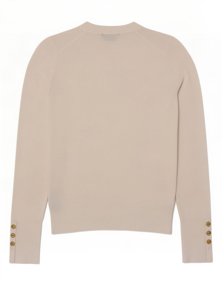 Zara Damen-Pullover mit Rundhalsausschnitt, Gr. 12, Mittelweiß